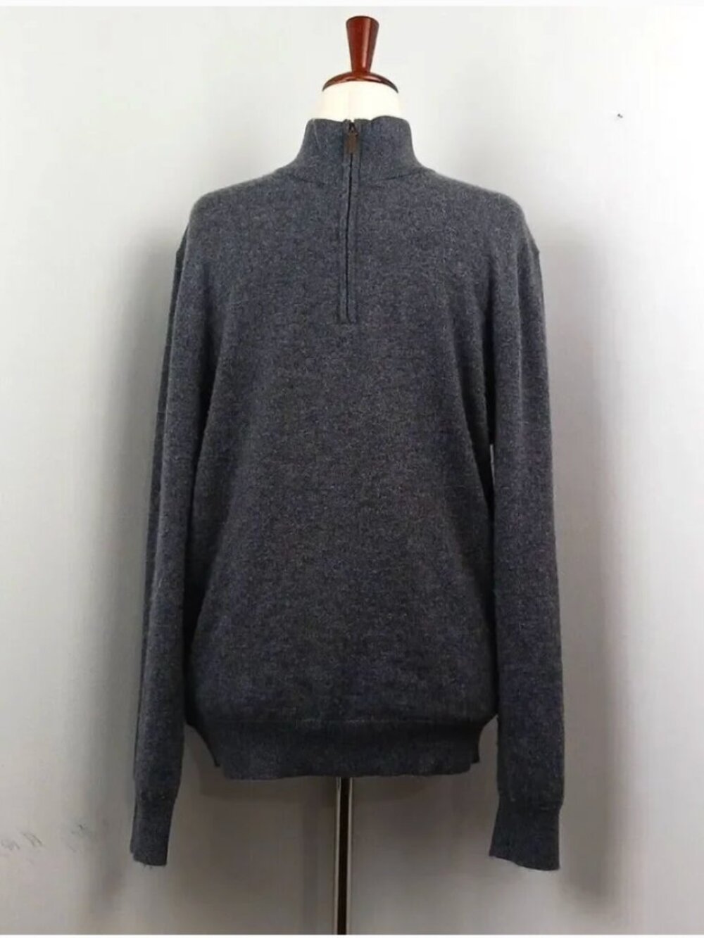 BILTMORE Cashmere Sweater Grey 1/4 Zip